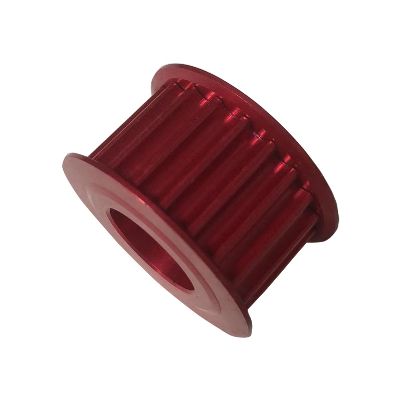 定做高精度同步帶輪 紅色同步齒輪現貨 廠家供應鋁合金同步輪